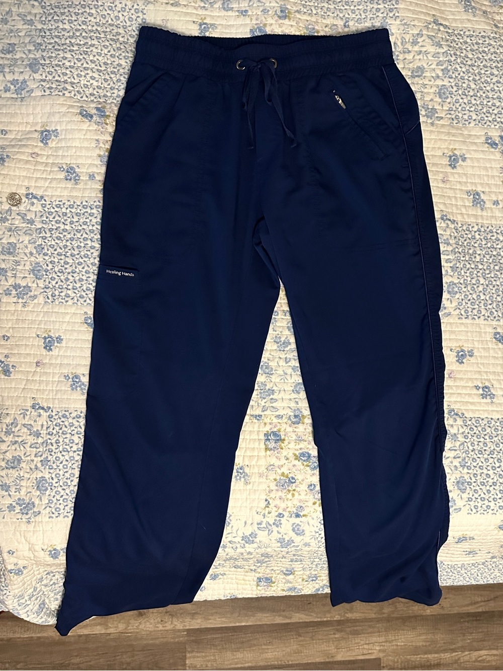 healing hands Navy Straight-Leg Medical Scrub Pants